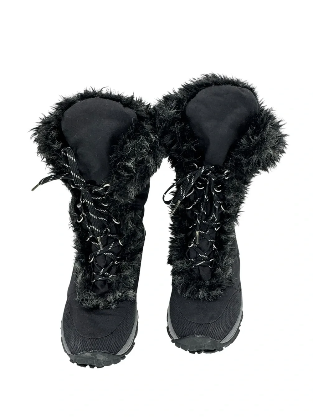 The North Face Women's Black Fur-Trim Waterproof Winter Boots